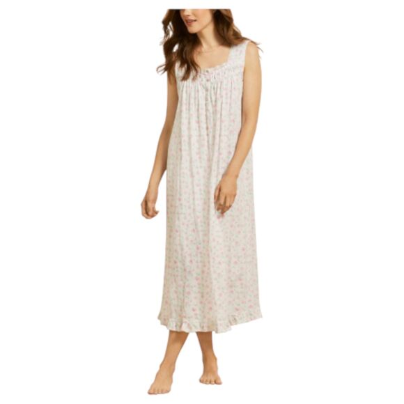 Eileen West Sleeveless Ballet Gown Pink Lace Floral Size Small - Picture 7 of 7